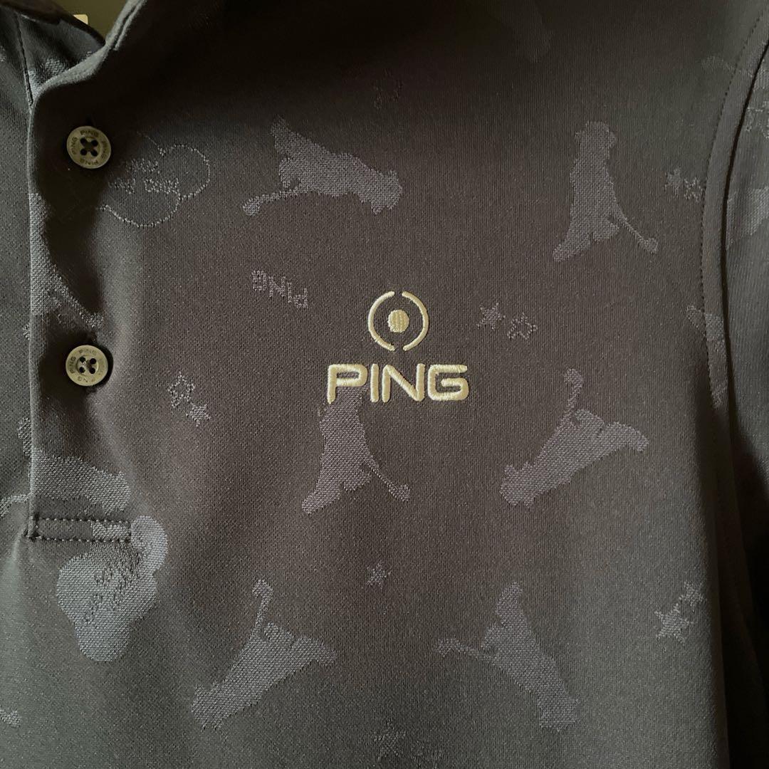 ＊PING メンズ　長袖ポロシャツ＊ネイビー＊Lsize＊新品タグ付✨ゴルフ