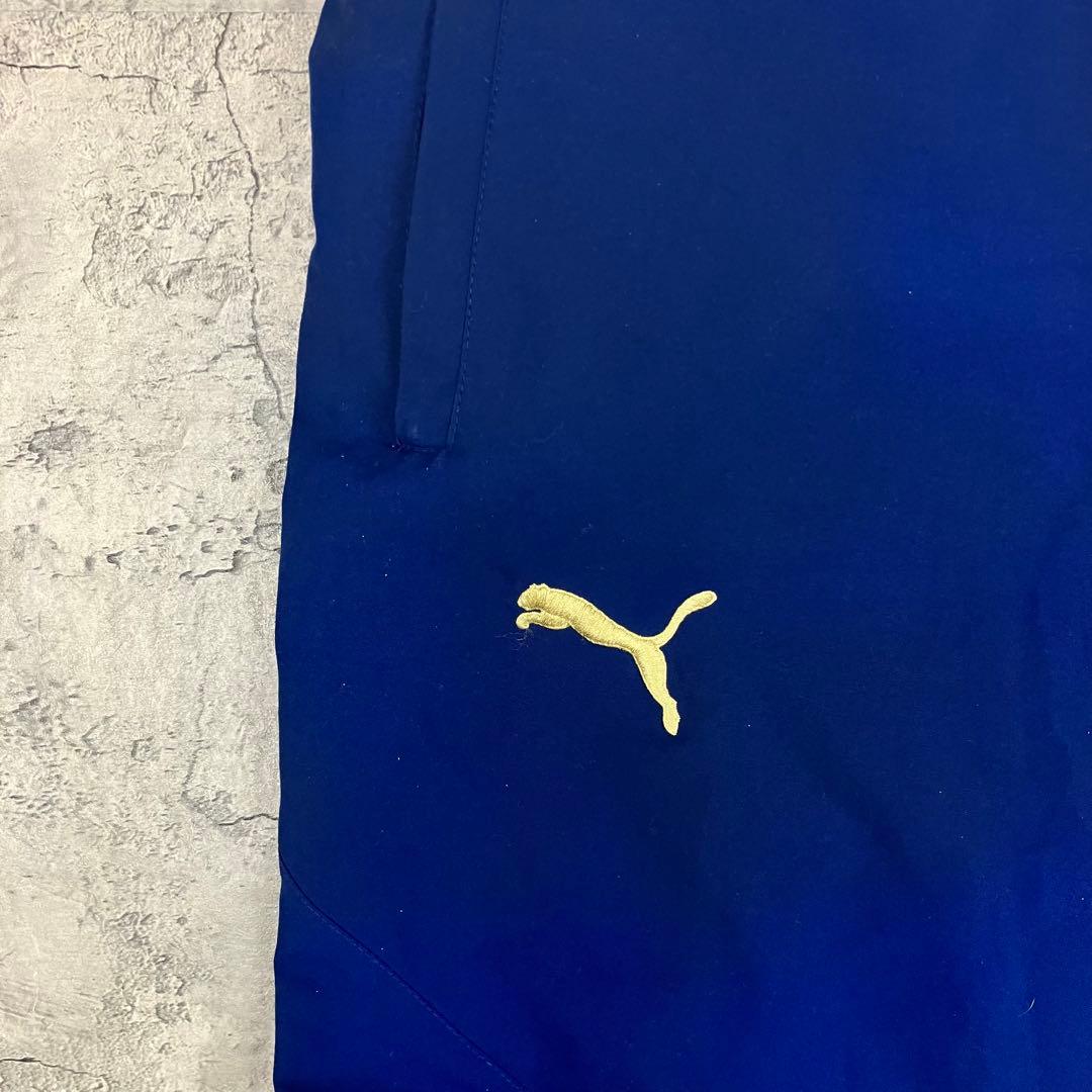 00s PUMA グレミオFBPA ナイロントラックパンツ 古着 刺繍 紺 M