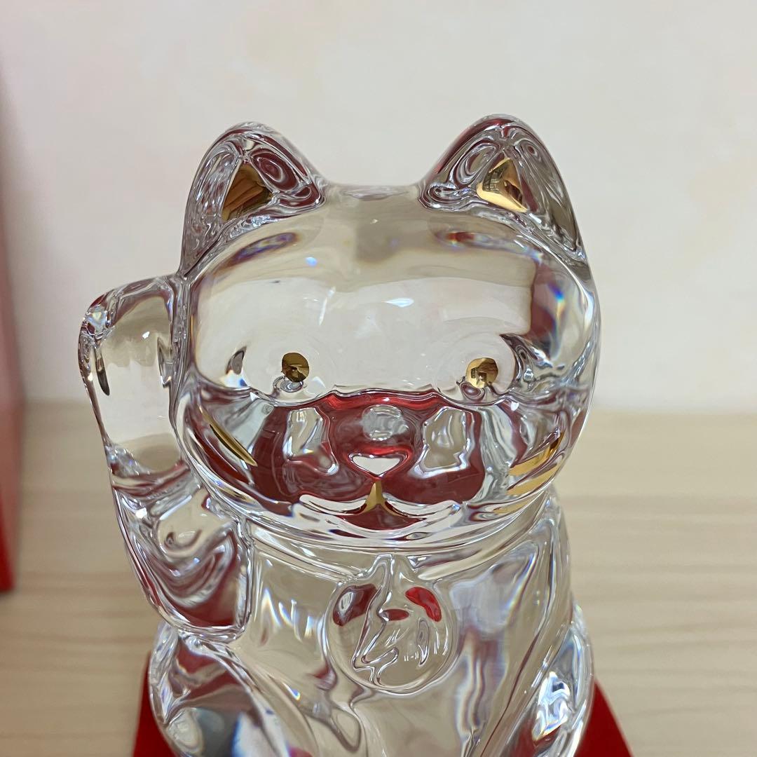 最終値下げ出品 バカラ Baccarat 招き猫 置物