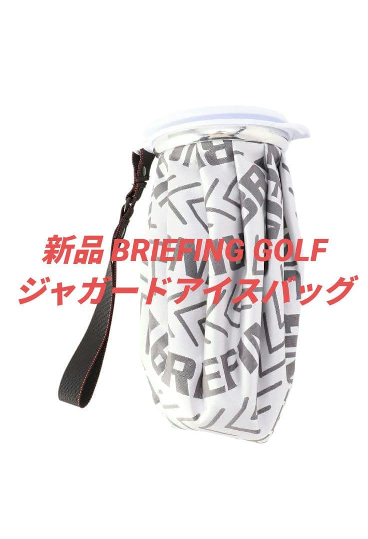 新品 BRIEFING ブリーフィングバイアスロゴジャガードアイスバッグホワイト