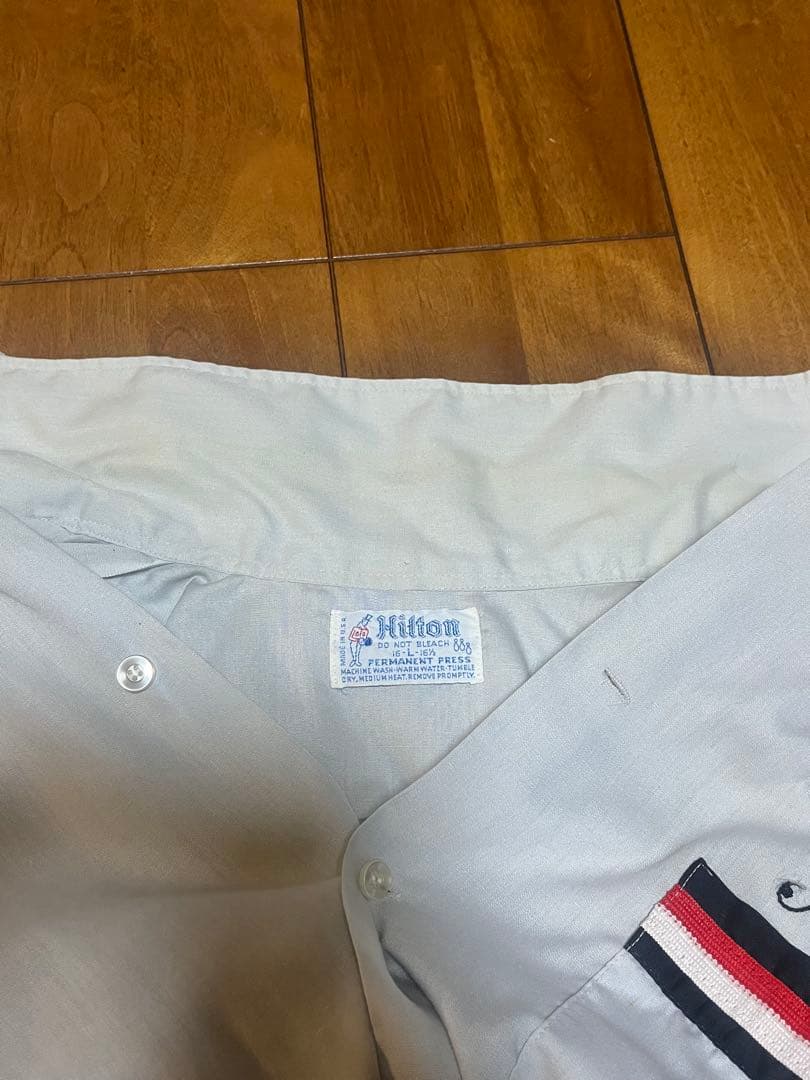 70,sコットンボーリングシャツhilton