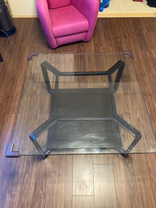 大塚家具　ガラス天板　センターテーブル