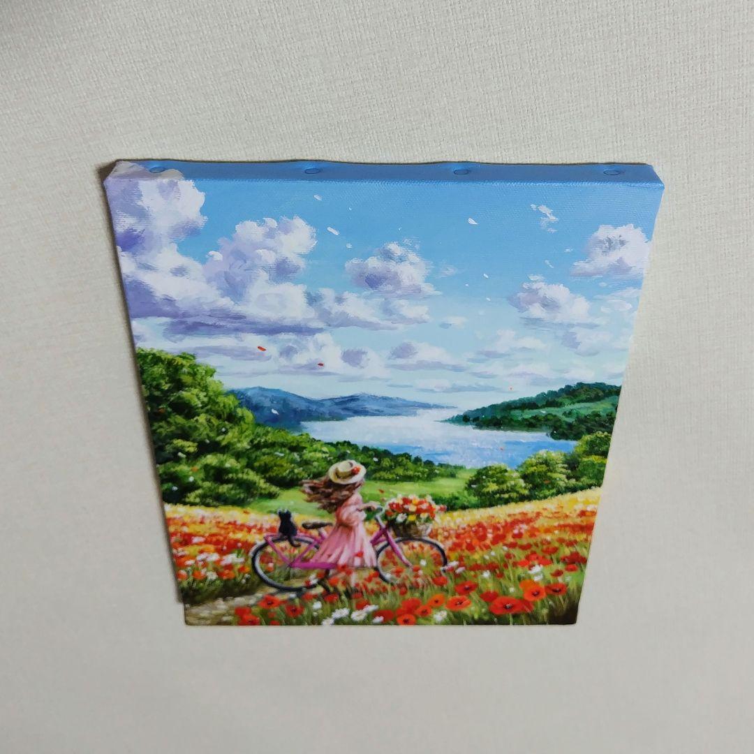 【心が和む日】アクリル画 F3 風景画 絵画