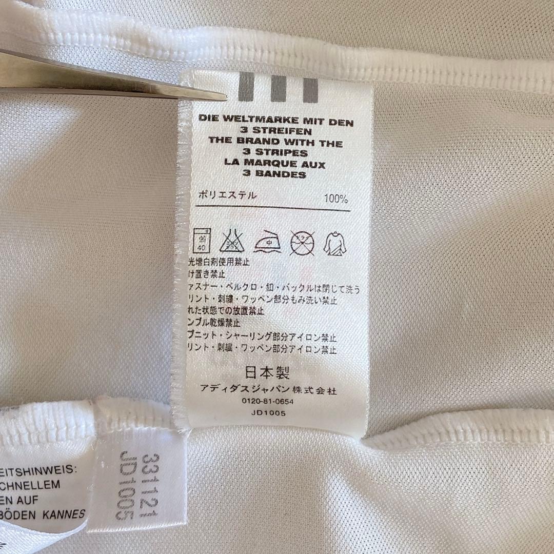 00's adidas \"Winning Eleven\" 長袖シャツ 白 日本製