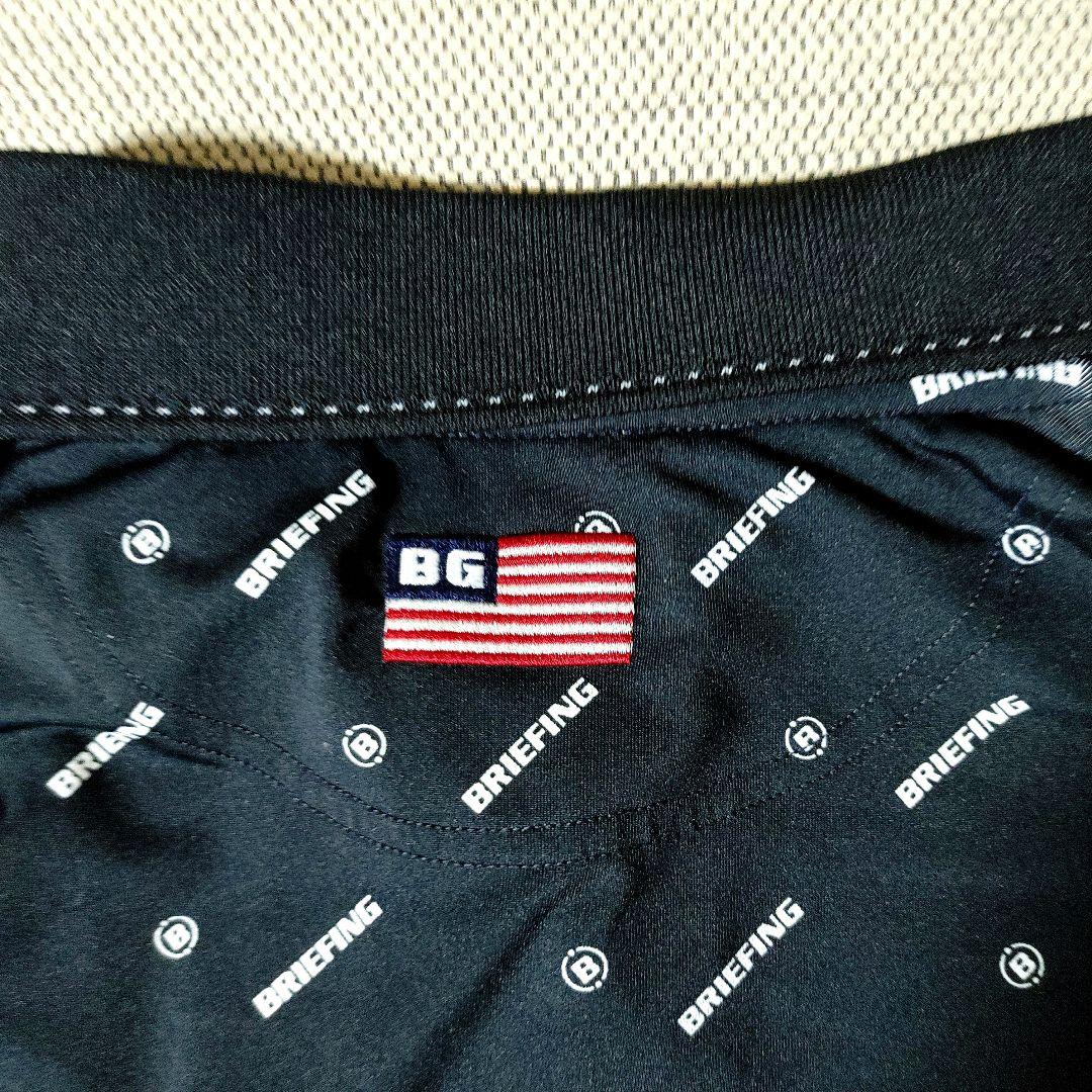 BRIEFING★ブリーフィングポロシャツ★ブラック×ホワイト★総柄L★極美品