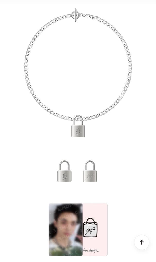 straykids ヒョンジン ネックレス 南京錠 POPUP トレカ