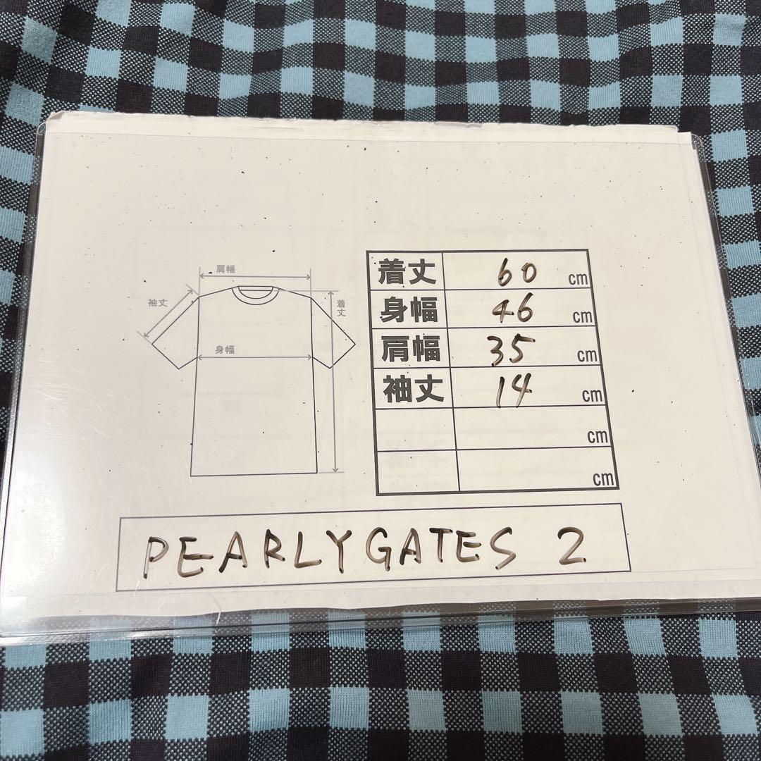 美品✨パーリーゲイツ ポロシャツ チェック柄 2 M ゴルフ日本製 PGロゴ半袖