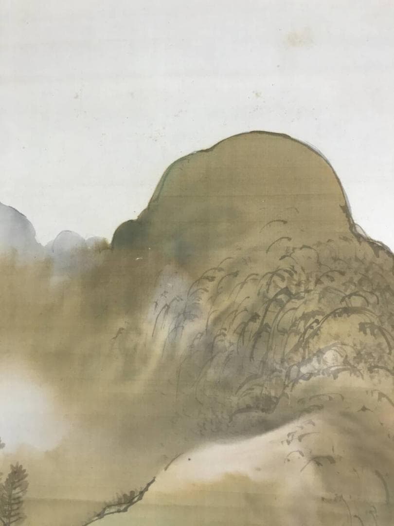 真作/団藍舟/山水図/秋山図/秋景山水図/秋山佳趣図/掛軸☆宝船☆AH-698