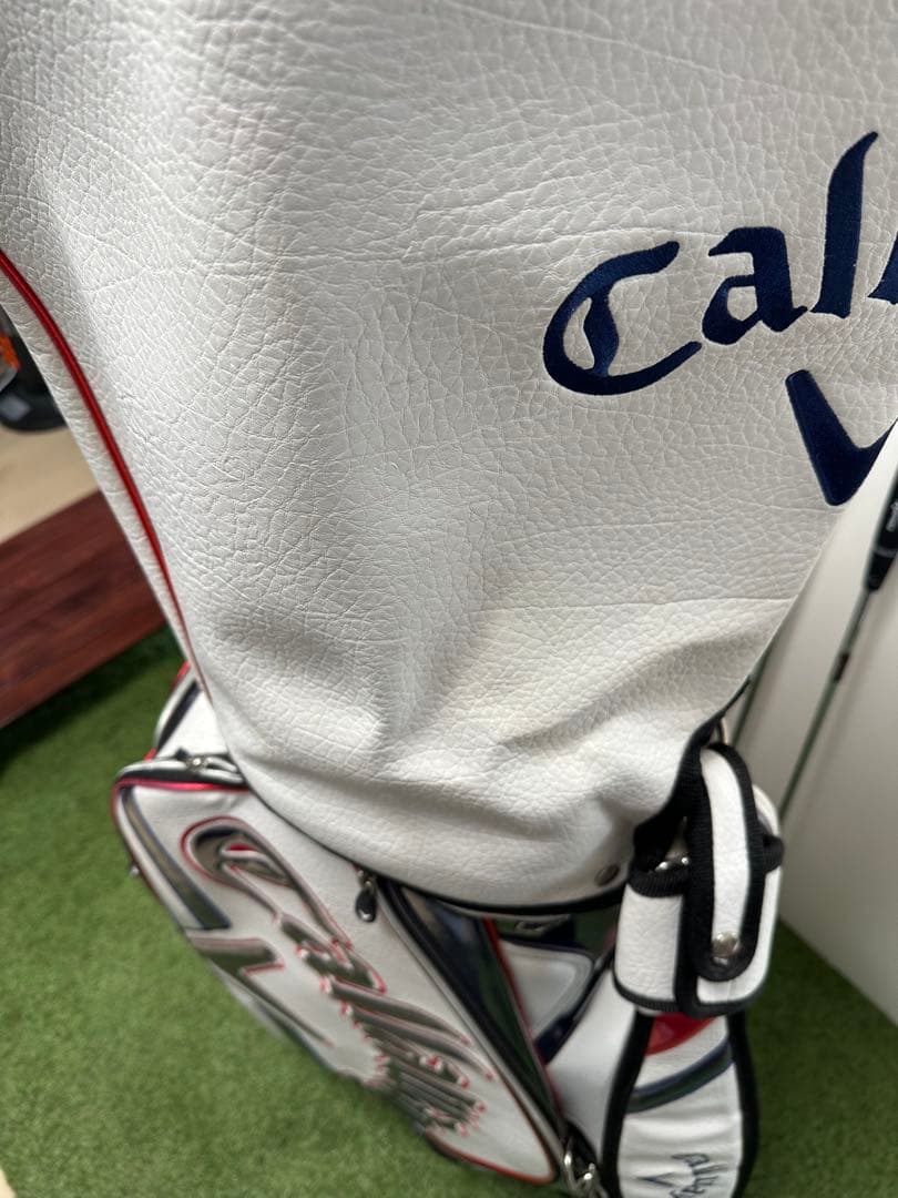 Callaway キャディバッグ ホワイト レッド 大き目サイズ ゴルフ