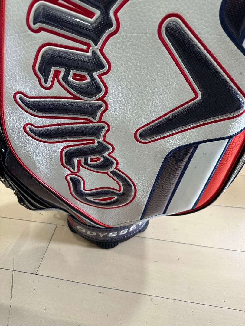 Callaway キャディバッグ ホワイト レッド 大き目サイズ ゴルフ