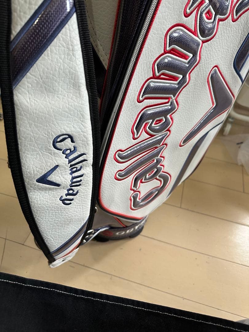 Callaway キャディバッグ ホワイト レッド 大き目サイズ ゴルフ