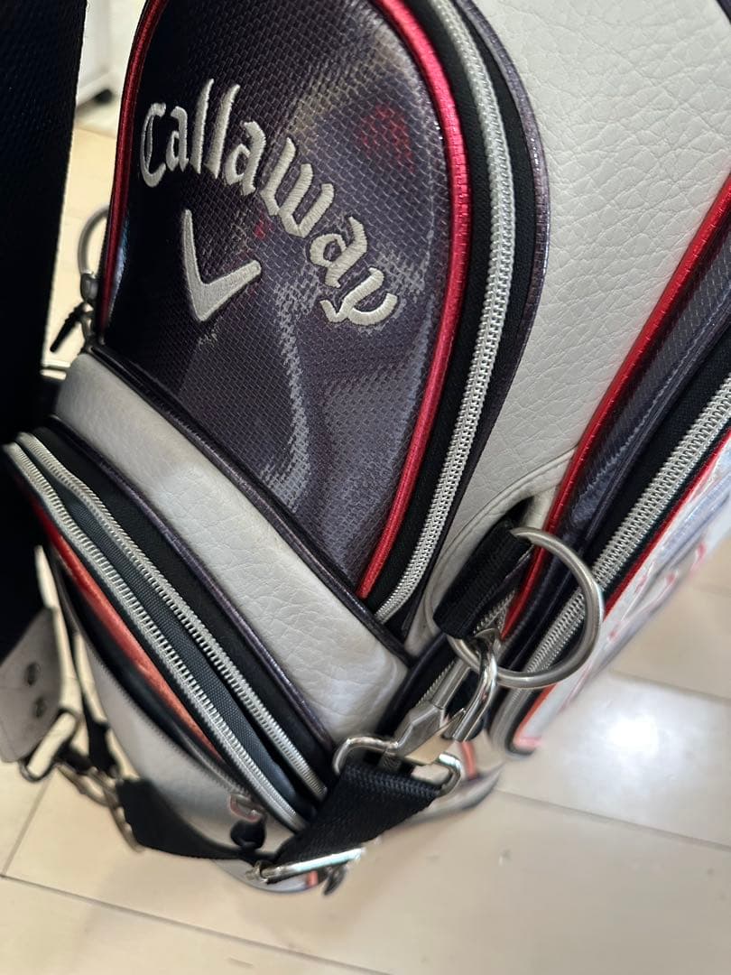 Callaway キャディバッグ ホワイト レッド 大き目サイズ ゴルフ