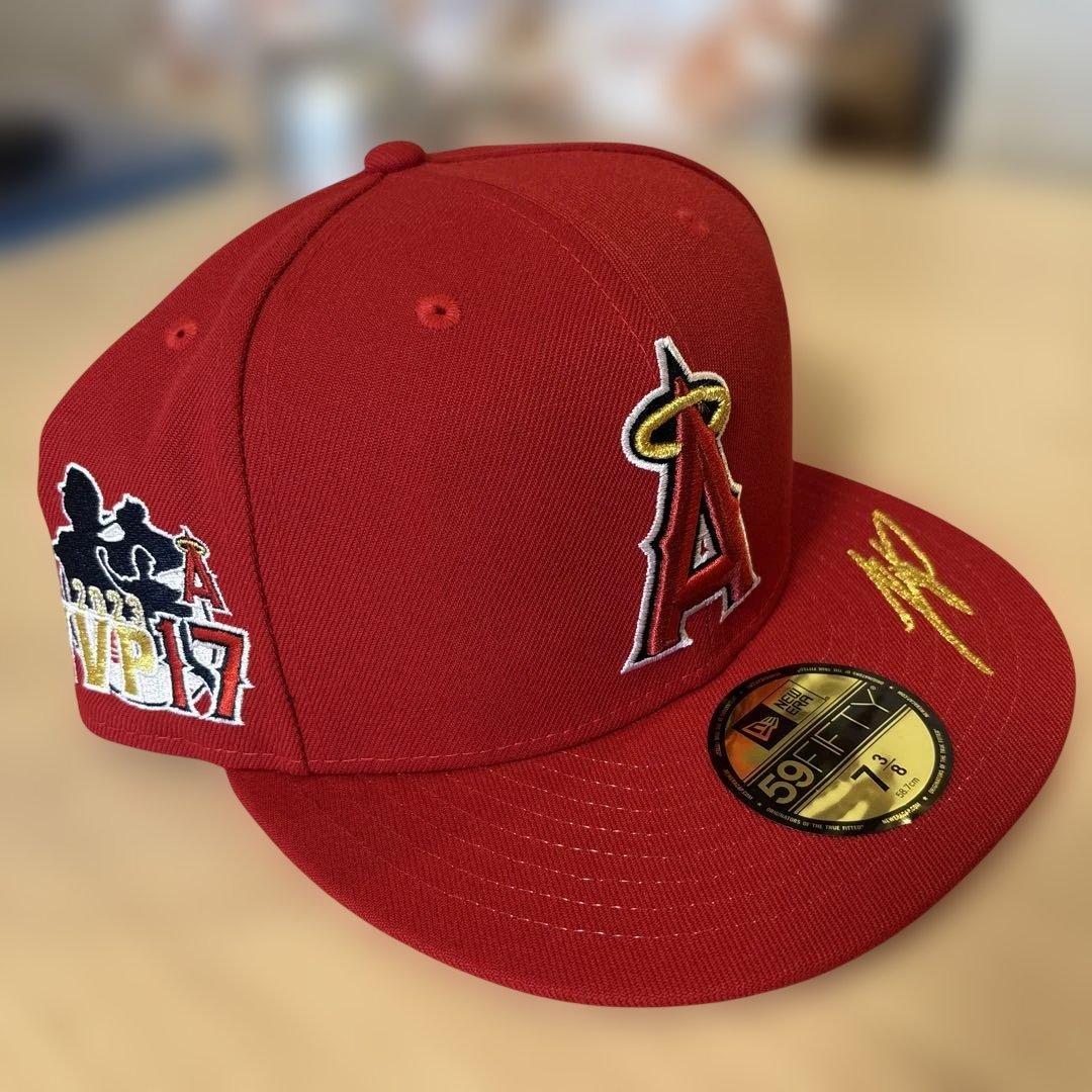 NEW ERA 59FIFTY キャップ 7 3/8 エンゼルス サイン入 新品