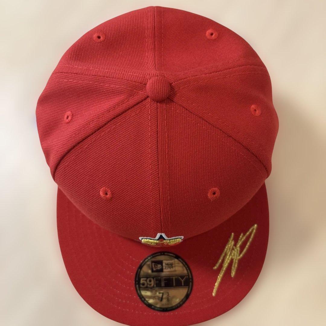 NEW ERA 59FIFTY キャップ 7 3/8 エンゼルス サイン入 新品