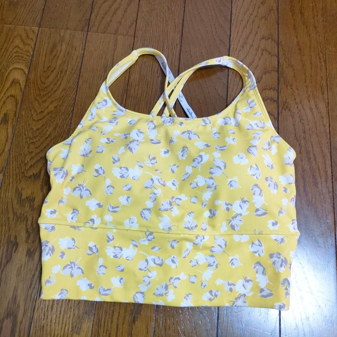 【新品】SUKALA ヨガトップス M フラワー イエロー