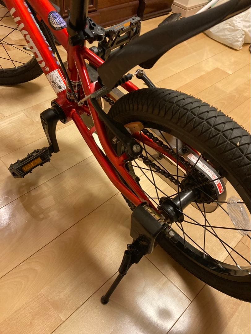 三重引取　アイデス　d-bike 自転車　カゴ　補助輪　付き　赤　ストライダー
