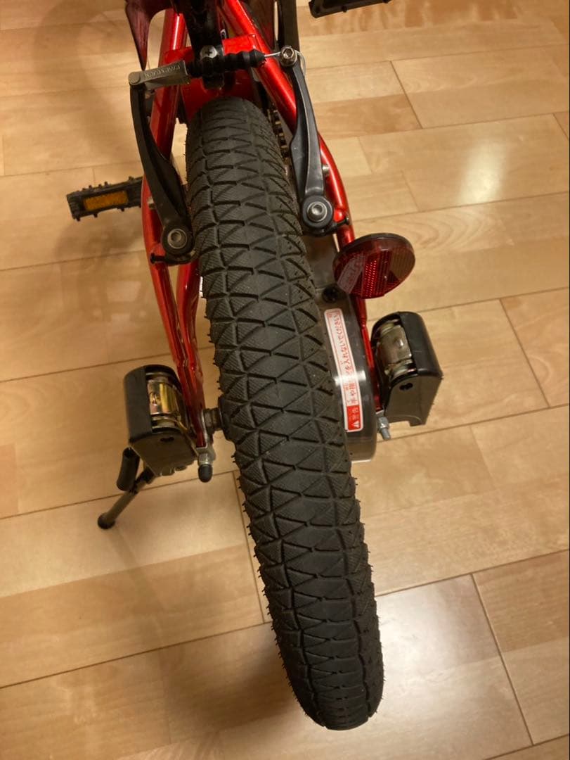 三重引取　アイデス　d-bike 自転車　カゴ　補助輪　付き　赤　ストライダー