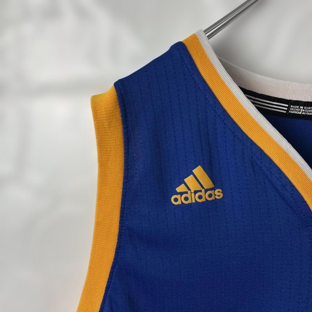 ゲームシャツ　バスケユニフォーム　アディダス　NBA ウォリアーズ　カリー　青
