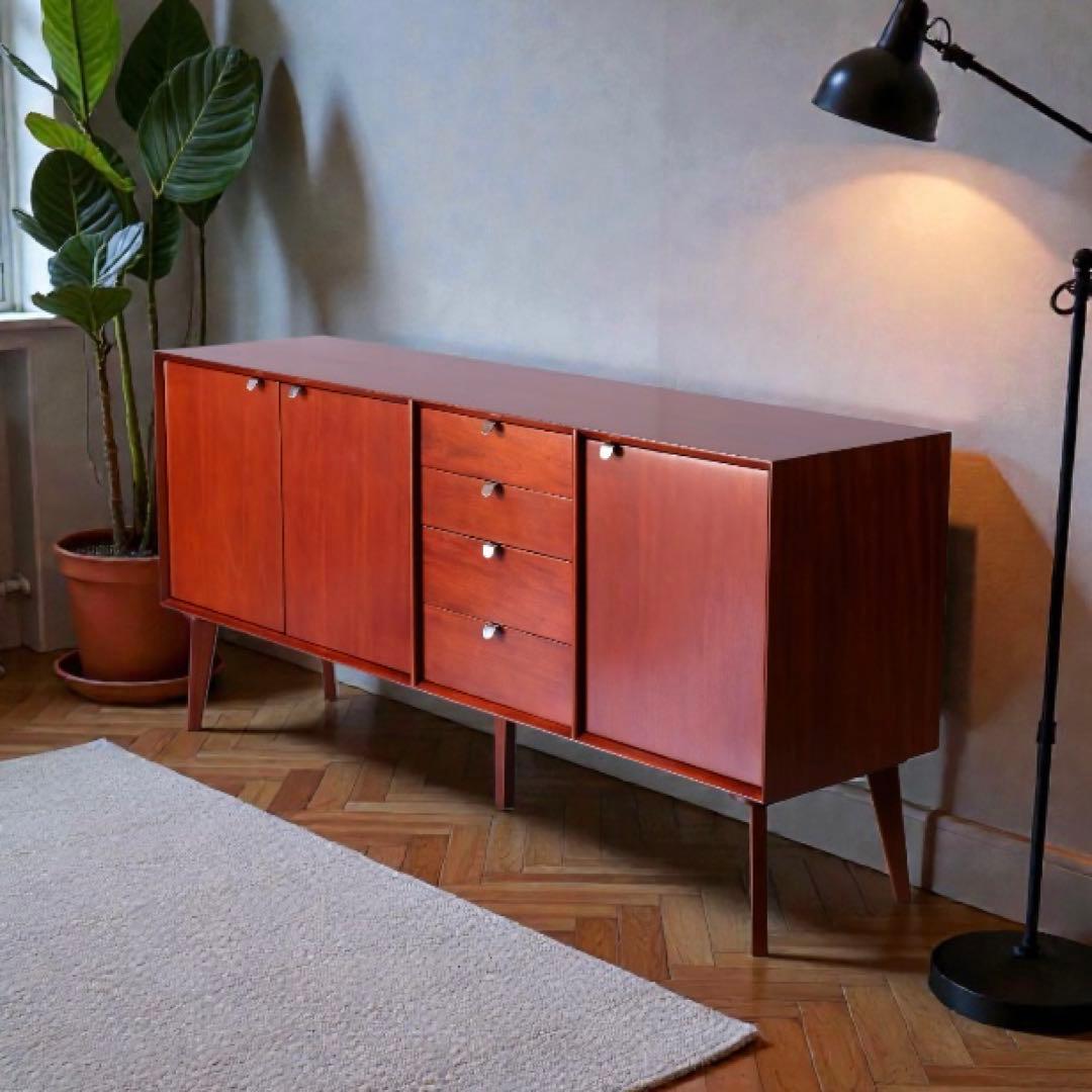 G 新品 160cm リビングボード キャビネット 北欧 ホテル仕様 収納
