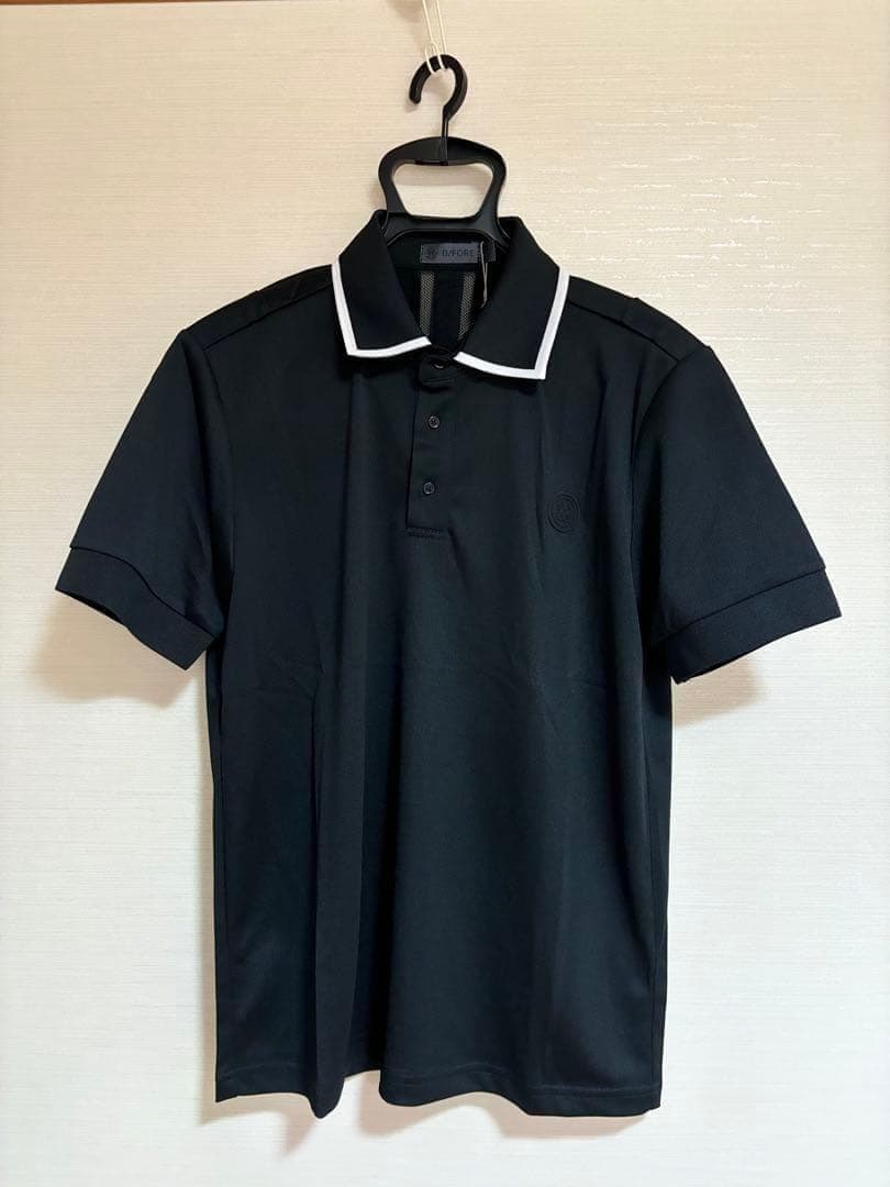【新品】メンズ　黒XL・春夏速乾性ジーフォアゴルフポロシャツ　シンプル半袖