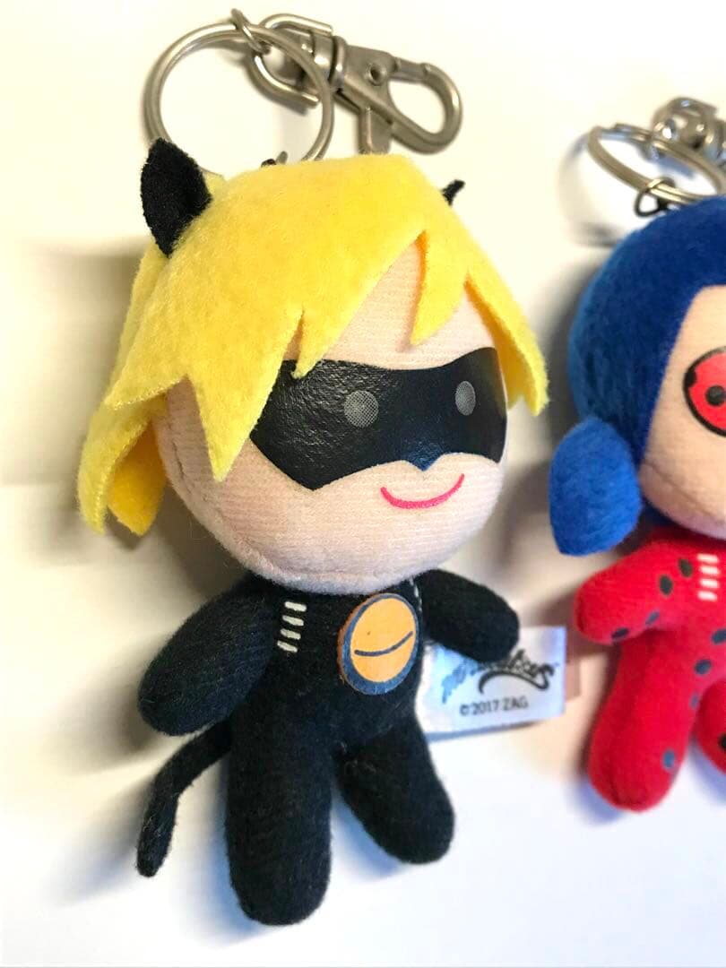 ミラキュラス　レディバグ＆シャノワール　ぬいぐるみ マスコットキーホルダーセット