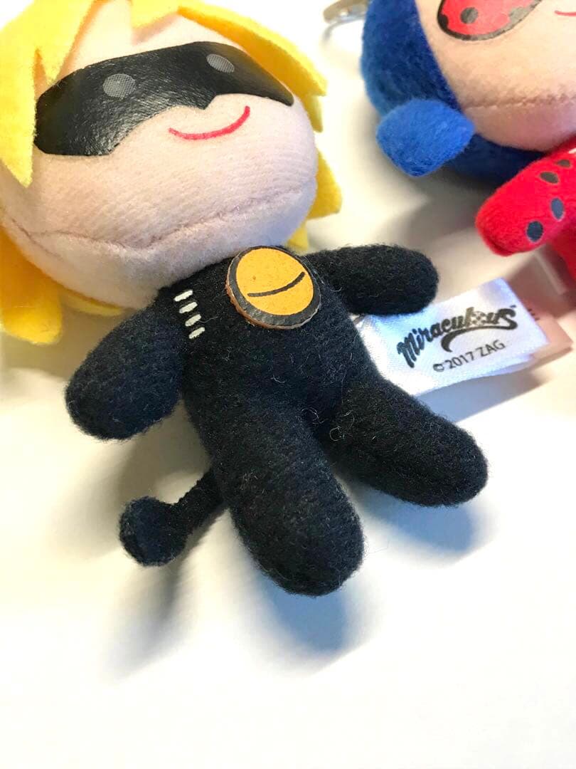 ミラキュラス　レディバグ＆シャノワール　ぬいぐるみ マスコットキーホルダーセット