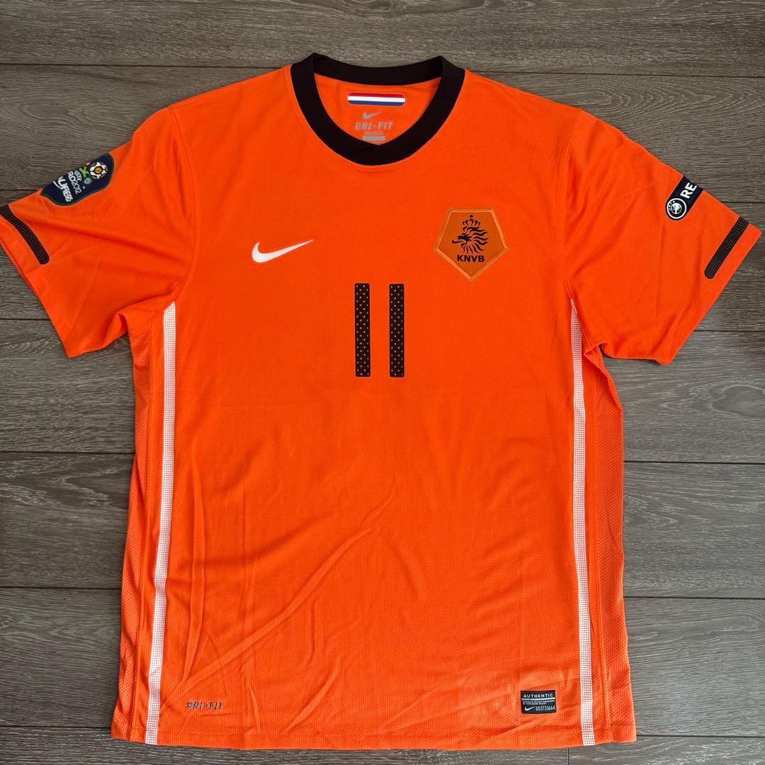 h*2様 未着用 NIKE 10/12 オランダ代表 ROBBEN ホーム ユニ