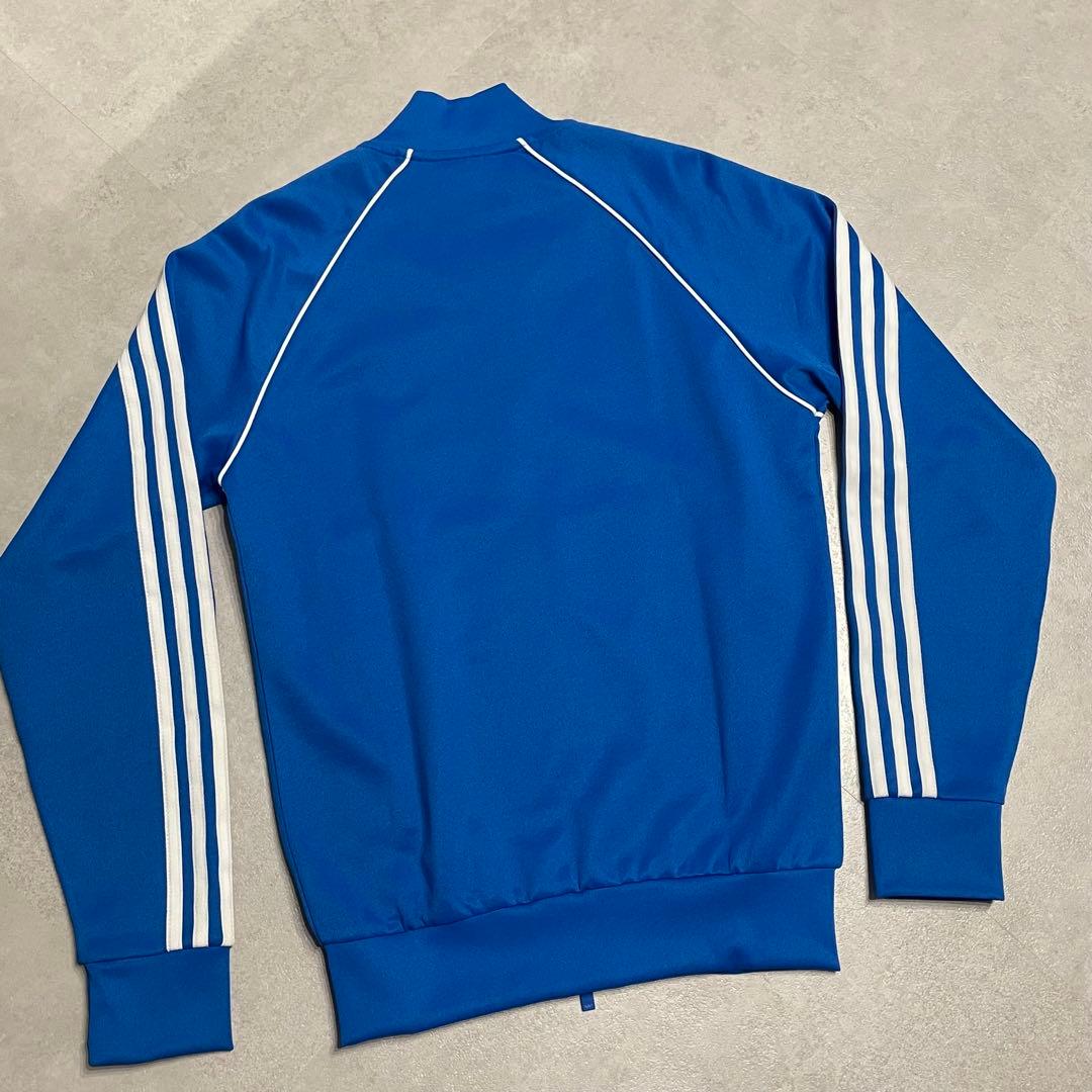 adidas トラックジャケット 青