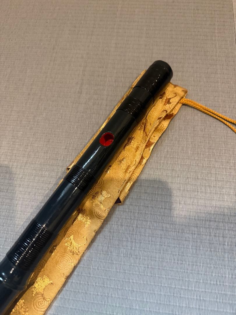 特一本調子　紺色　黒色 篠笛 竹製 7穴