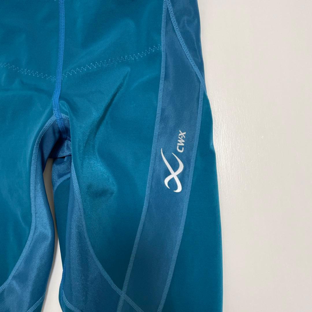 【美品】ワコールCWX ロングタイツ HZY-339 レディースM 青　ブルー