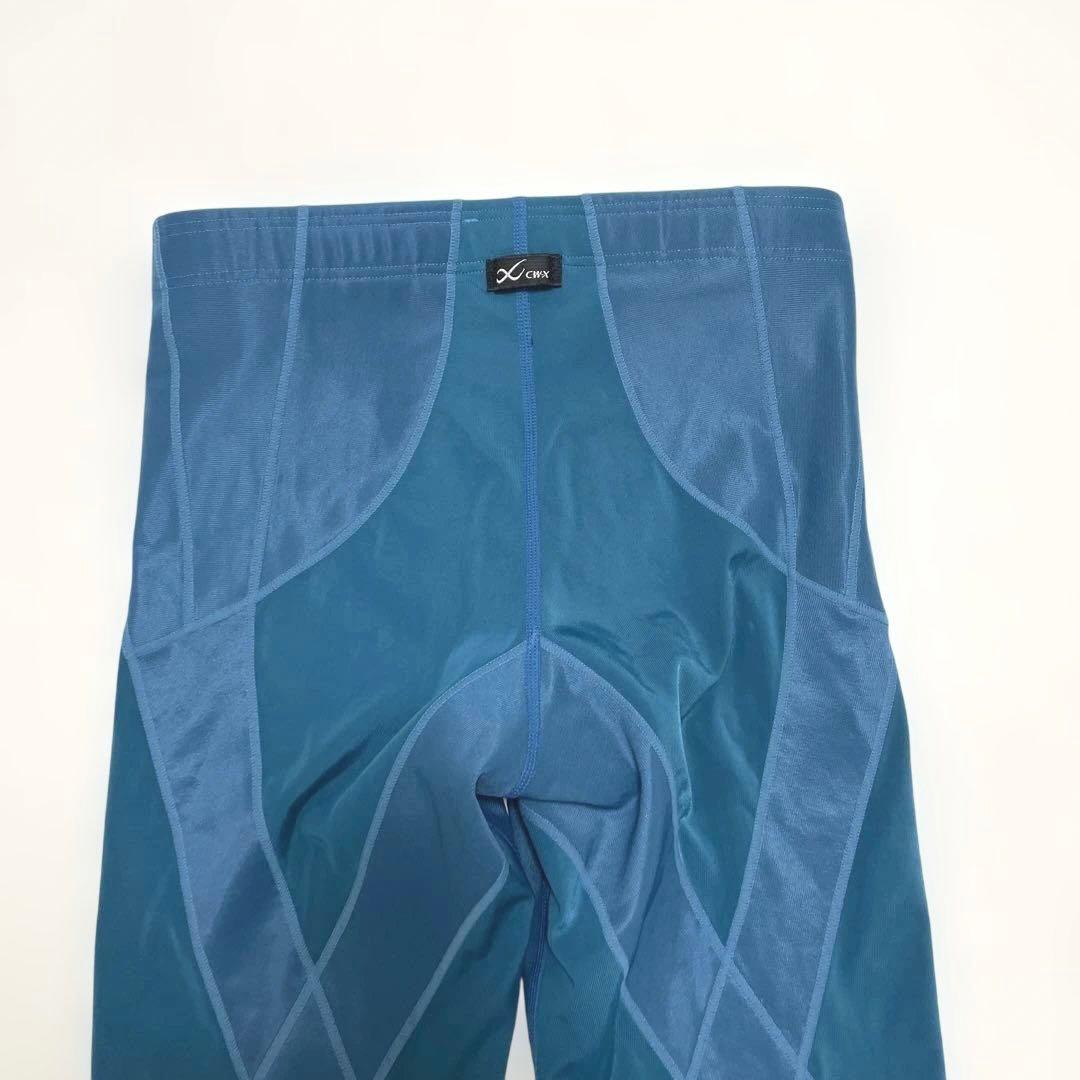 【美品】ワコールCWX ロングタイツ HZY-339 レディースM 青　ブルー