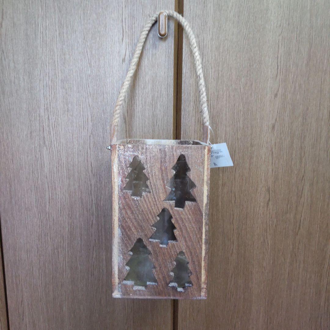 クリスマス 置物 飾り物 木製 ハンドメイド ろうそく 花束入れ ドライフラワー
