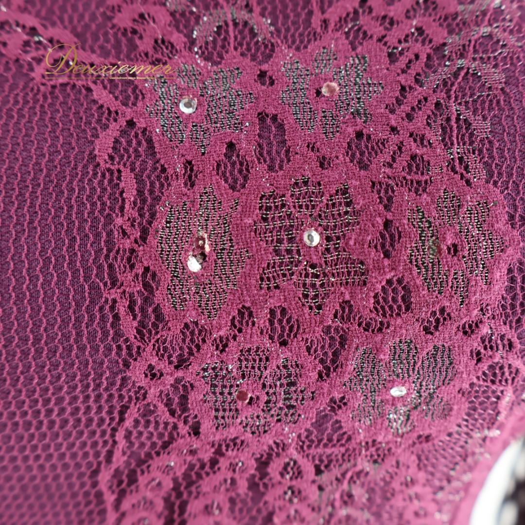 【社交ダンス衣装】パープル prima boutique ドレス 紫 レース