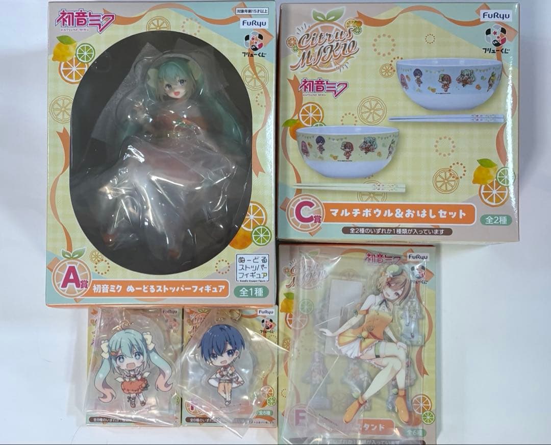 初音ミク　フリューくじ　ぬーどるストッパー　フィギュア　ボウルセット　新品