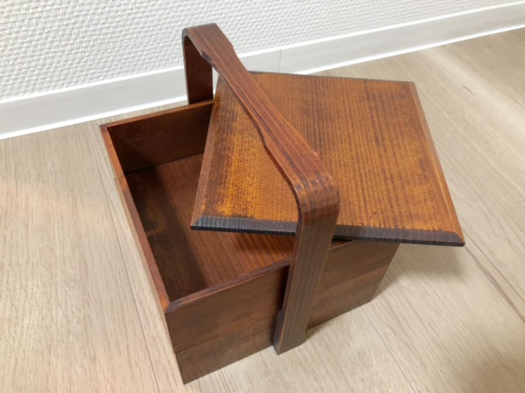 【新品】杉うるし　杉漆　手提げ　小重　茶道具