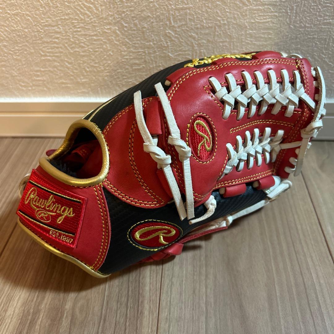 Rawlings 軟式グローブ 赤/黒
