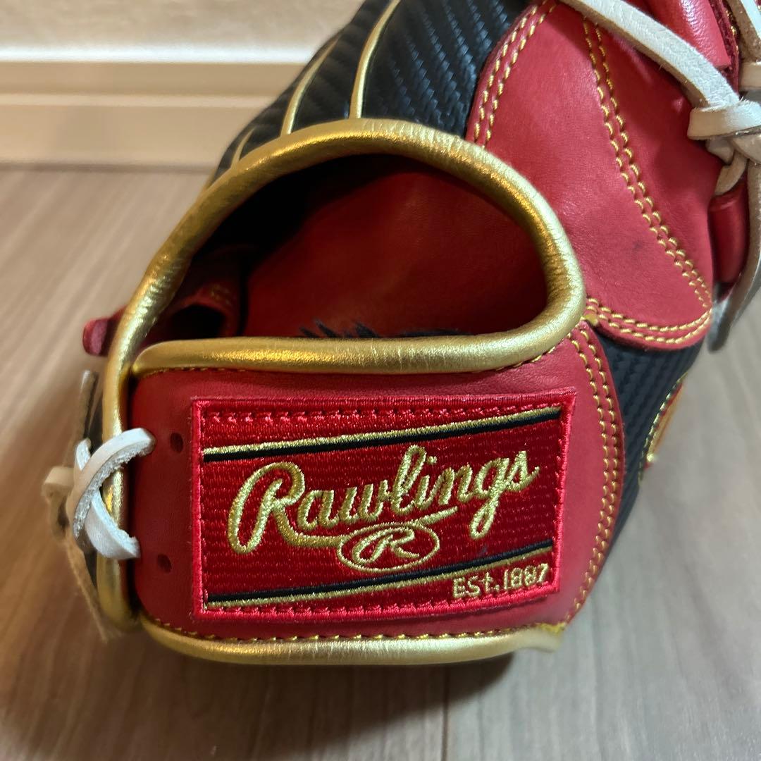 Rawlings 軟式グローブ 赤/黒