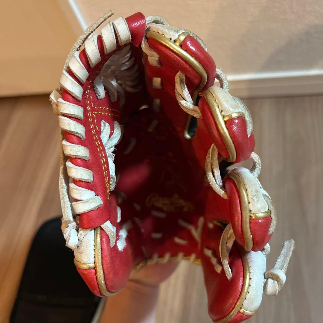 Rawlings 軟式グローブ 赤/黒