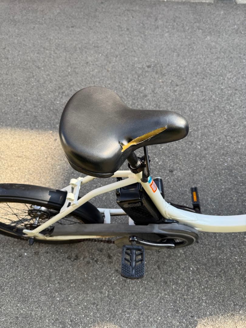 パナソニック 電動アシスト自転車 ホワイト 前カゴ付き BE-ELSW013