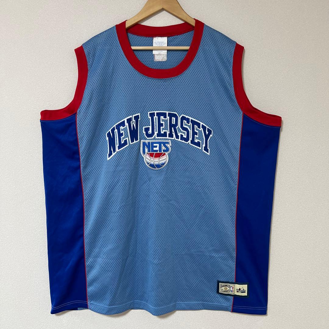 美品 majestic NBA ネッツ ゲームシャツ3XL 00's b-boy