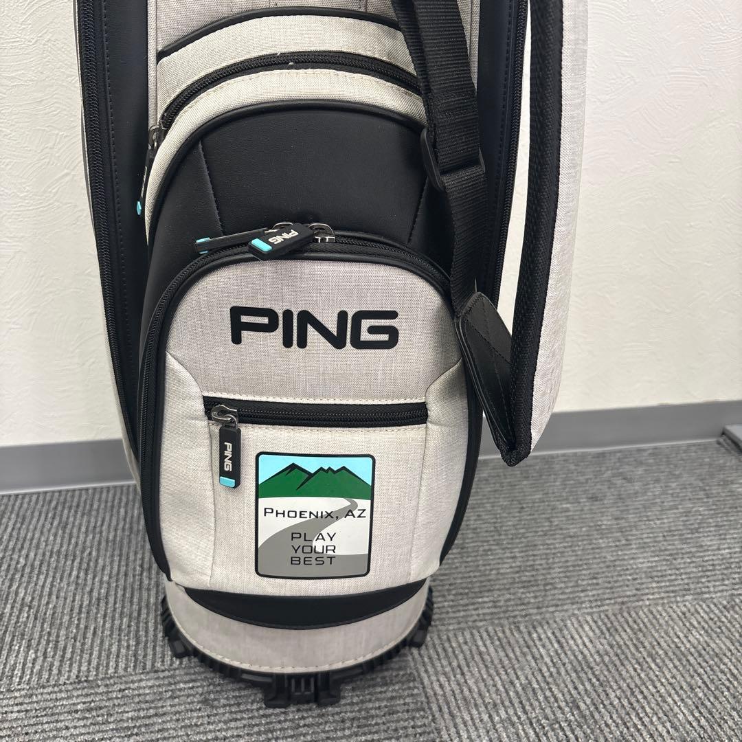 PING ピン キャディバッグ ゴルフバッグ ベージュ軽量モデル 正規品