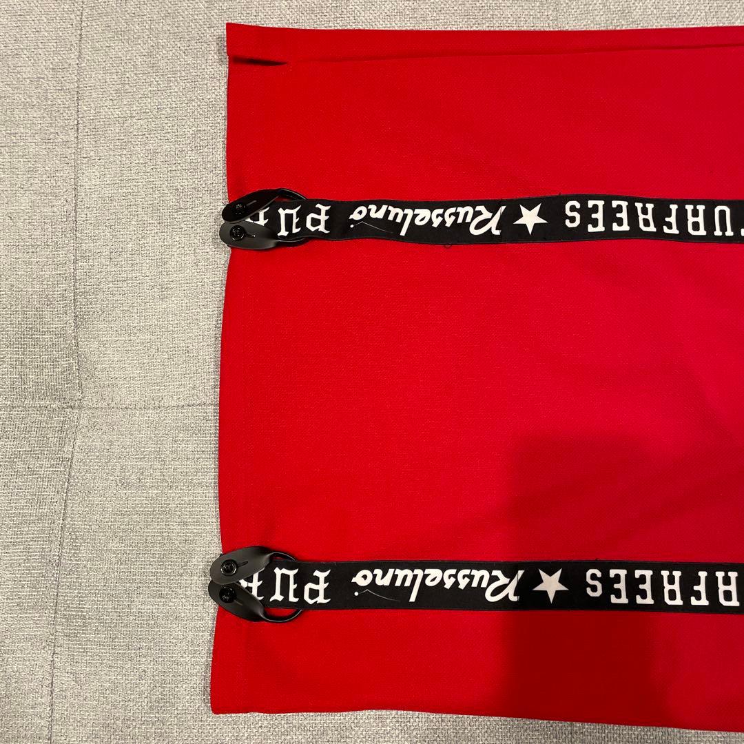 ラッセルノ 半袖ポロシャツ 赤×黒 サスペンダー風 メンズ 6(XL)