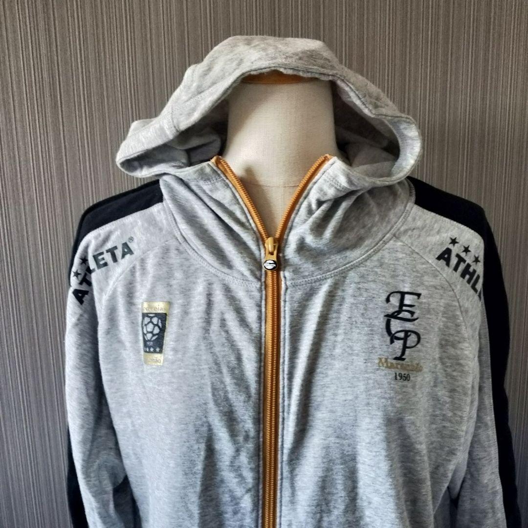 【美品】ATHLETA ジップアップフーディ グレー　上下　ジャージ