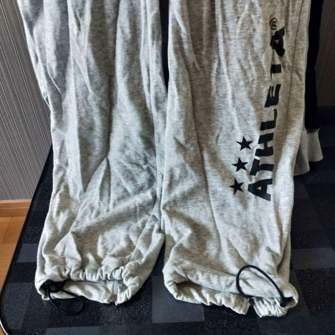 【美品】ATHLETA ジップアップフーディ グレー　上下　ジャージ
