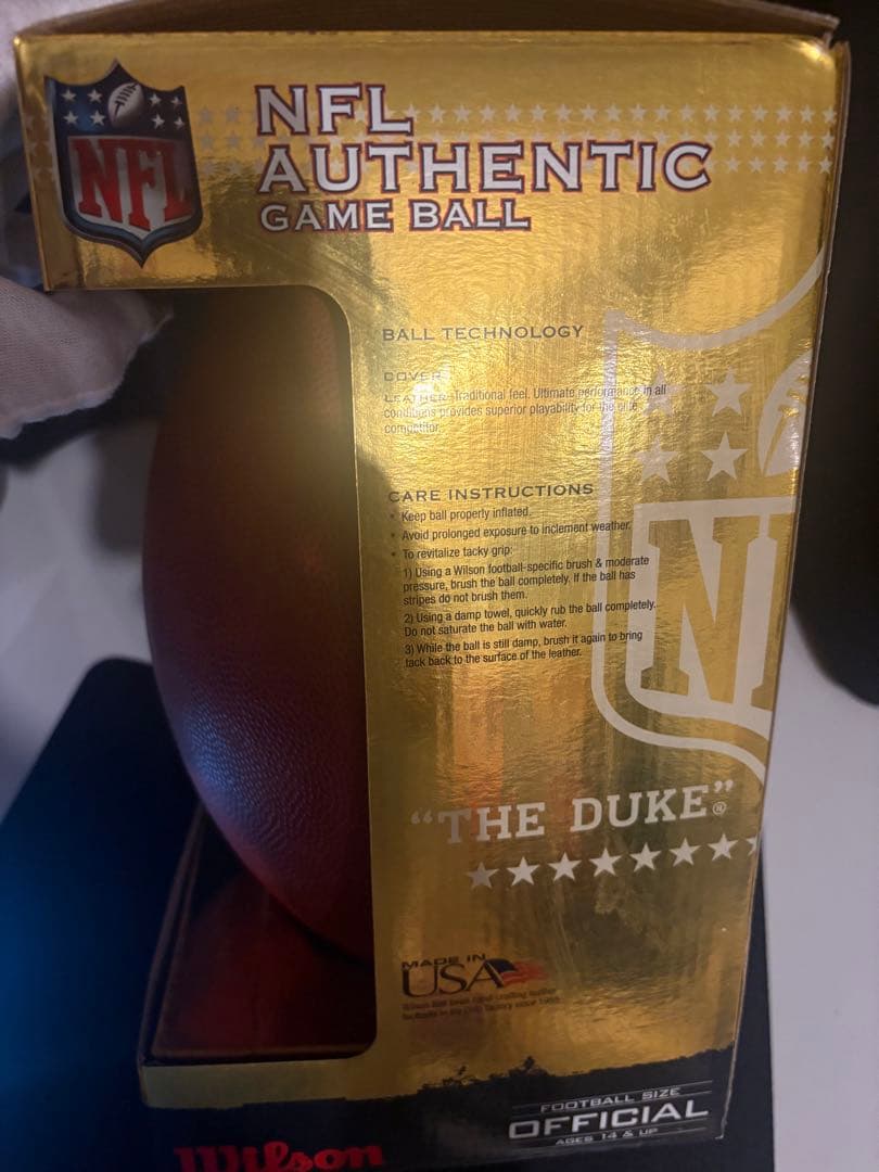 【希少】Wilson NFL公式試合球 \"The Duke\" 箱付き 未使用品