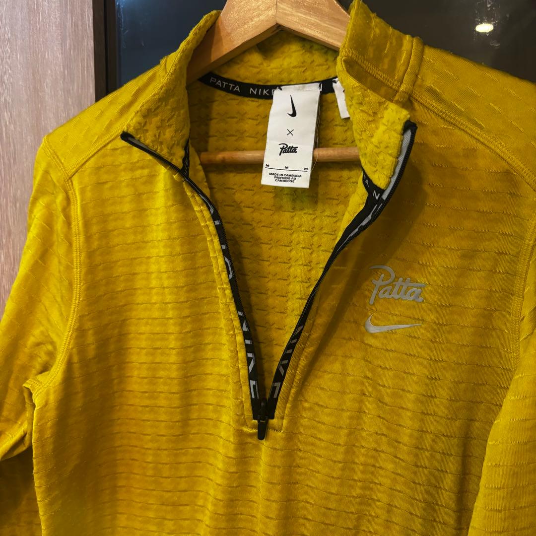 Patta x Nike ハーフジップトップ Mサイズ イエロー