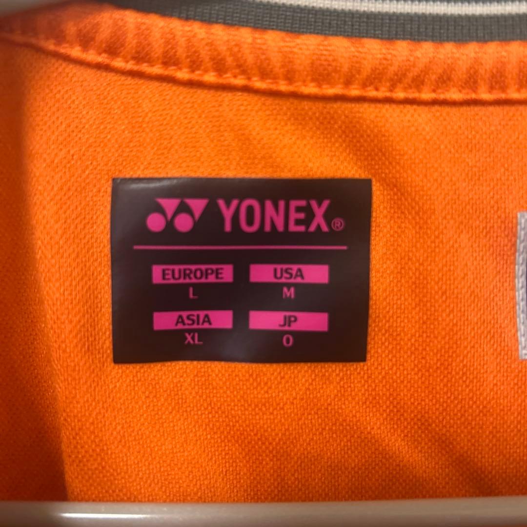[美品]YONEX ユニフォーム オレンジ カーキ サイズOテニス セットアップ