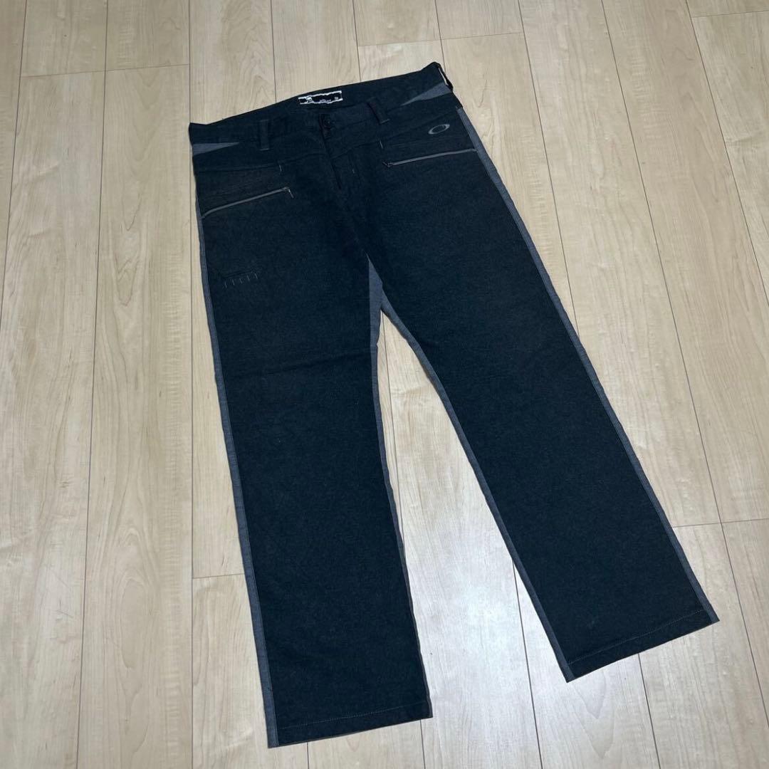 オークリー　HYDROLIX ゴルフパンツ　36サイズ　LL グレー系　スカル