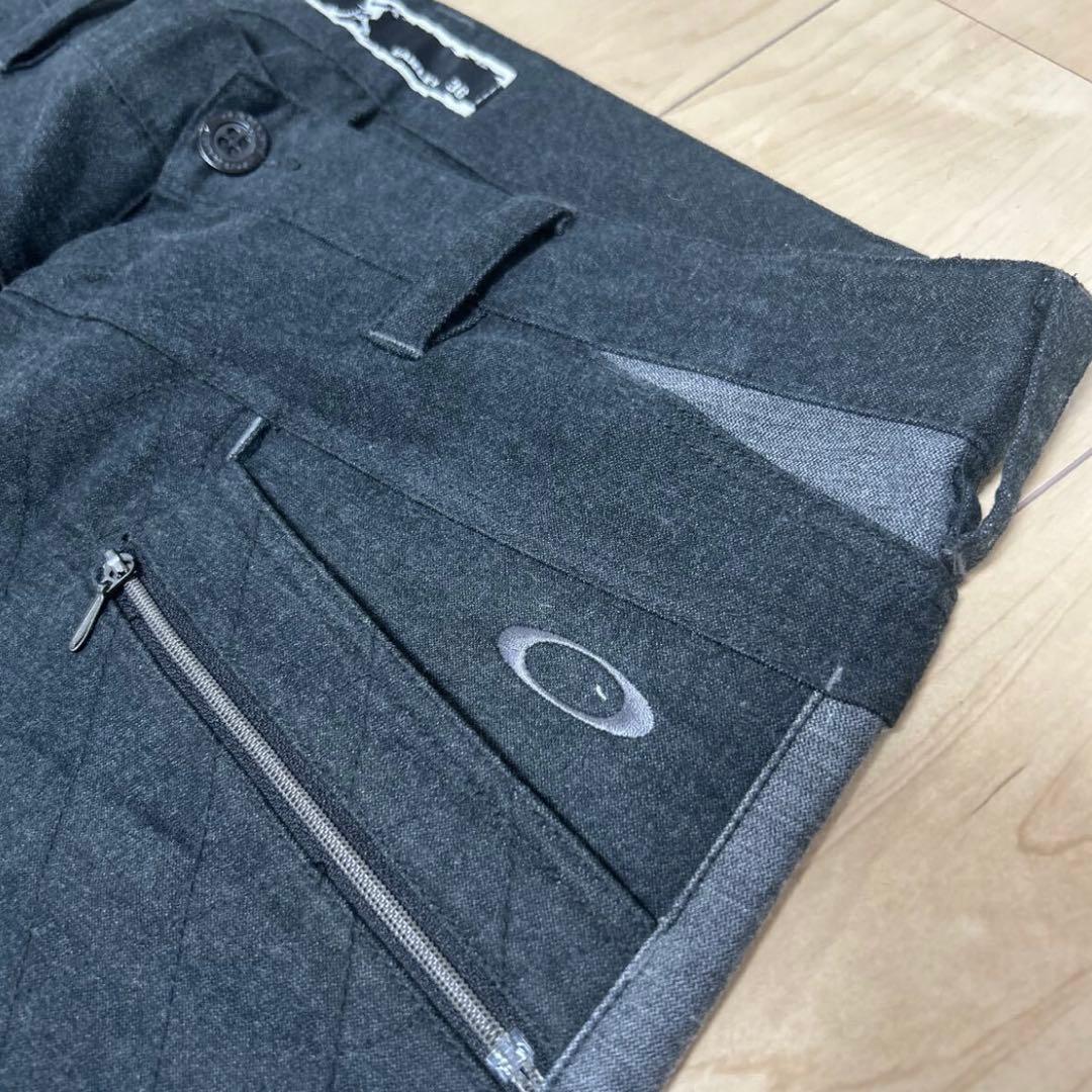 オークリー　HYDROLIX ゴルフパンツ　36サイズ　LL グレー系　スカル