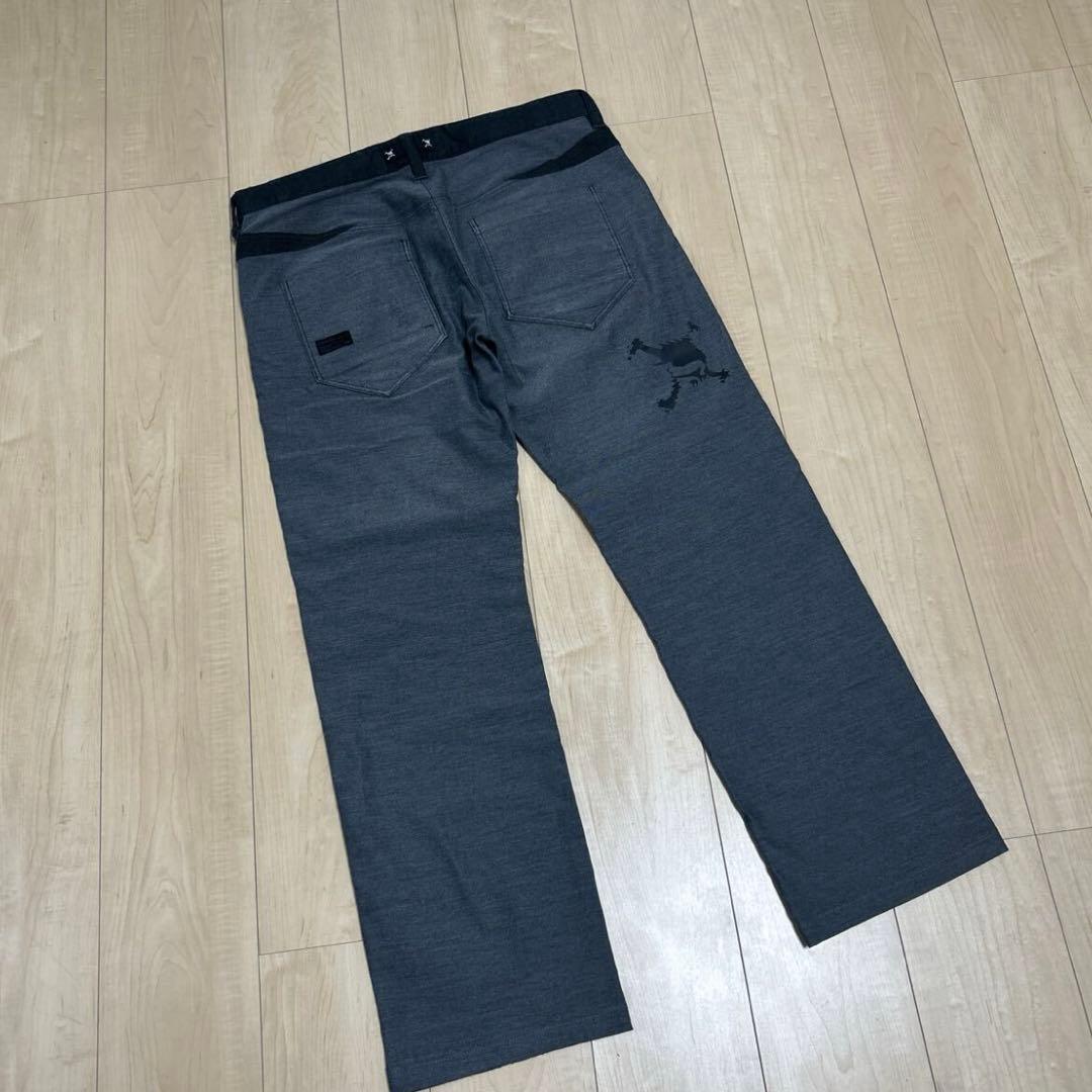 オークリー　HYDROLIX ゴルフパンツ　36サイズ　LL グレー系　スカル